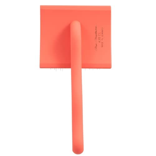 Chris Christensen Big G Dog Slicker Brush for Dogs (Goldendoodles, Labradoodles, Poodles), Groom Like a Professional, Fluff Detangle Style, Saves Time Energy, Coral, Large