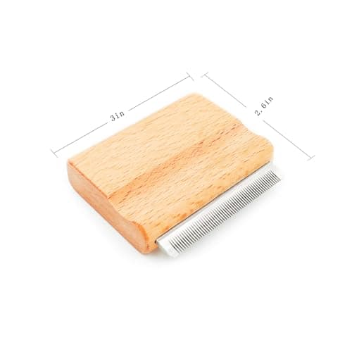 Cooncicy Deshedding Brush for Cats,Rabbits,Pets with Wood Handle – Cat Deshedding & Deshedder Comb Tool for Detangling and Removing Excess Fur – Shedding Brush for Cat Hair Control