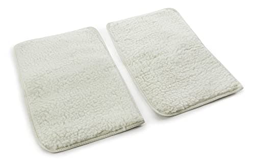 Sherpa Replacement Liners for Travel Pet Carriers - Soft Absorbent Dog Kennel Pad with Waterproof Backing, Machine Washable Dog Crate Pads, 14.5x9.75in - 2 Pack, White, Small