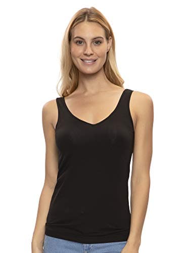 Felina Reversible Cotton Womens Tank Top | 4-Pack Heather Grey