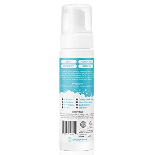 Mighty Mutt Hypoallergenic Waterless Shampoo for Dogs | Dry Shampoo for Dogs | Waterless Foam No Rinse | Anti-Itch, Soothing and Deodorizing | Fresh Breeze | 8 Fl Oz