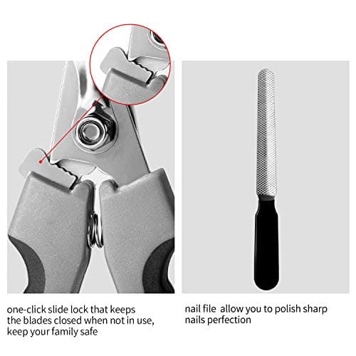 Tpotato Dog Nail Clippers,Dog Nail Trimmers for Large Breed Dog with Quick Sensor,Safari Professional Cat Nail Clipper with Safety Guard and Nail File.