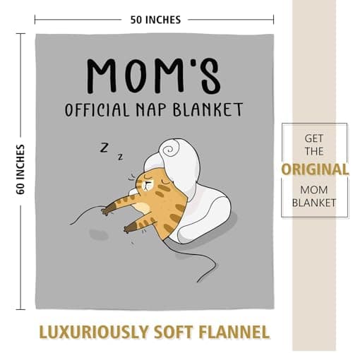 SteadStyle Mothers Day Mom Gifts from Daughter Son, Mom Birthday Gifts Blanket, Mother Presents for Christmas, Valentine's Day, Mothers Day, Fluffy Blanket for Mommy, 60'' x 50'' (Grey)