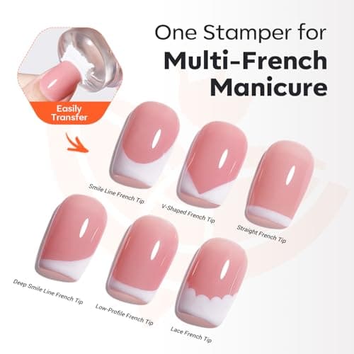 modelones Gel Nail Polish Set 2 Pcs 15ml French Manicure Kit White Nude Pink Jelly Sheer Gel Polish Soak Off UV LED Classic French Tip Gel Polish Natural Nail Art DIY Gift for Women
