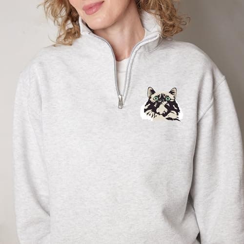 Personalized Sweatshirt with Dog Photo for Women, Custom Dog Mom Sweatshirt, Dogs Mom Gifts, Pet Sweatshirts, Dogs Face Sweater, Customized Pet Hoodie, Christmas, Cat Mama, Pets Lover 12