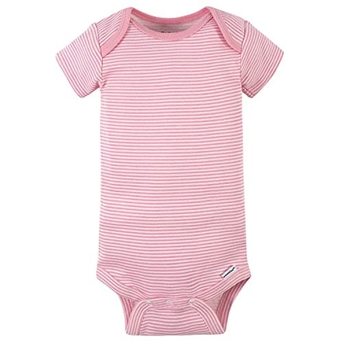 Gerber Baby Girls 8-pack Short Sleeve Onesies Bodysuits Shirt, Leopard Pink, 0-3 Months US