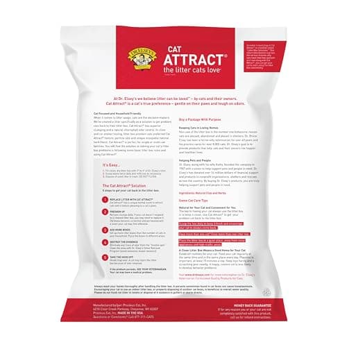 Dr. Elsey's Premium Clumping Cat Litter - Cat Attract - 99% Dust-Free, Low Tracking, Hard Clumping, Superior Odor Control, Natural Herbal Attractant, Unscented & Natural Ingredients, 40 lb