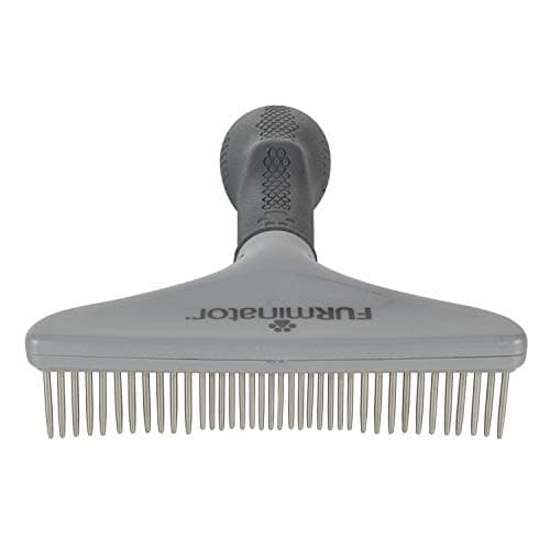 FURminator Dog/Cat Grooming Rake, Grooming Tool, Removes Loose Hair and Tangles, Gray