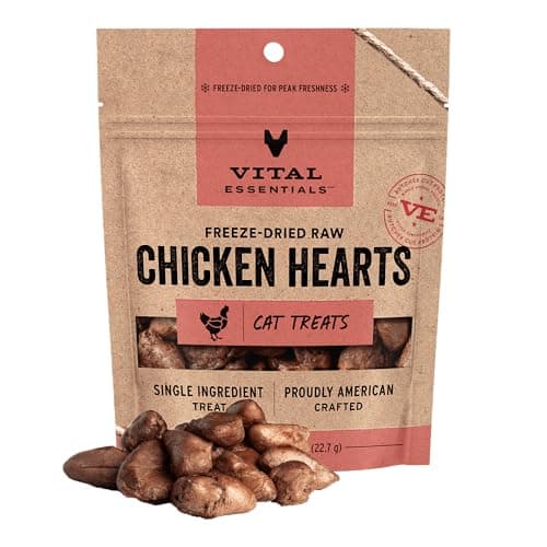 Vital Essentials Freeze Dried Chicken Hearts Cat Treats Review