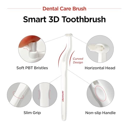 JAYU PET Dental Care Brush (Soft Bristles) 1ea - Dog Toothbrush, Cat Toothbrush, Dental Care for Kitten and Small Dogs, Removing Old Plaque and Tartar, Cat Teeth Brushing & Easy Cleaning