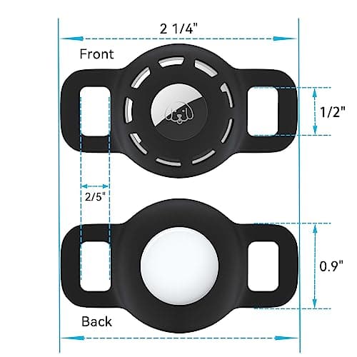 for Air tag Cat Collar Holder for Apple Air Tag, 2 Pack of Pet Collar Holder for Cat and Small Dog Collar Within 1/2 inch and 2 Pack Protector for Air Tag