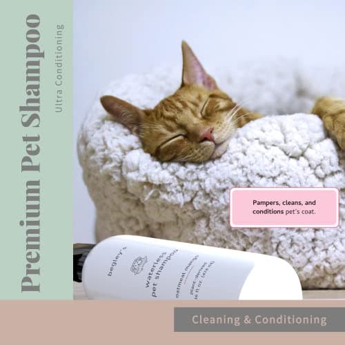 Begley's No Rinse Waterless Pet Shampoo, Bathless Cleaning, Deodorizing, and Odor Removal for a Shiny, Fresh Smelling Coat - Effective for Dogs, Puppies, and Cats - Fresh Oatmeal Mango Scent