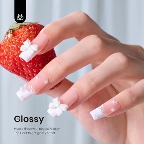 Beetles White Gel Nail Polish - 1PC 15ml White Summer Colors Gel Polish Soak Off UV French Nails Art Manicure Salon DIY Design at Home