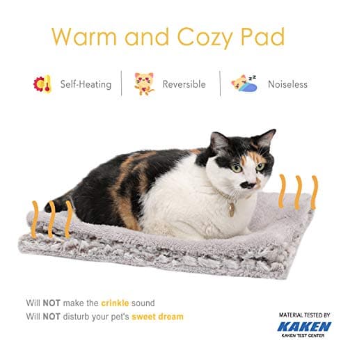 Self Heating Cat Pad Self Warming Bed 27.5" x 18.5" Thermal Heated Cat Mat Extra Warm Pet Mat for Outdoor and Indoor Large Kittens Small Puppy Pets