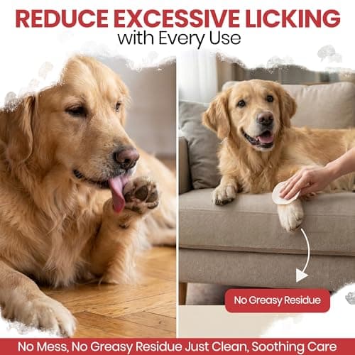 Soothing Dog Paw Wipes for Itchy Skin - Antibacterial and Antifungal Formula With Chlorhexidine and Ketoconazole - Daily Paw Cleaning Alternative to Shampoos - All Breeds | 50 Count | Made in the USA