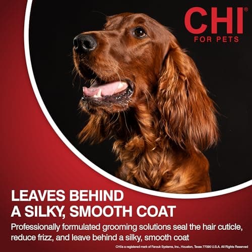 CHI for Dogs Detangling Finishing Spray, Leave-In Dog Grooming Mist to Help Release Tangles & Knots, Light Conditioning Shine Finish, Sulfate & Paraben Free, Made in the USA, 10 Fl Oz
