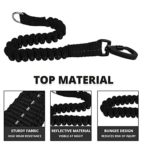 Long Dog Leash 10 FT: Heavy Duty Rope Leashes for Dogs Training with Swivel Lockable Hook Reflective Threads Bungee and Padded Handle - Dog Lead for Large Small Medium Dogs Outside Walking Hiking