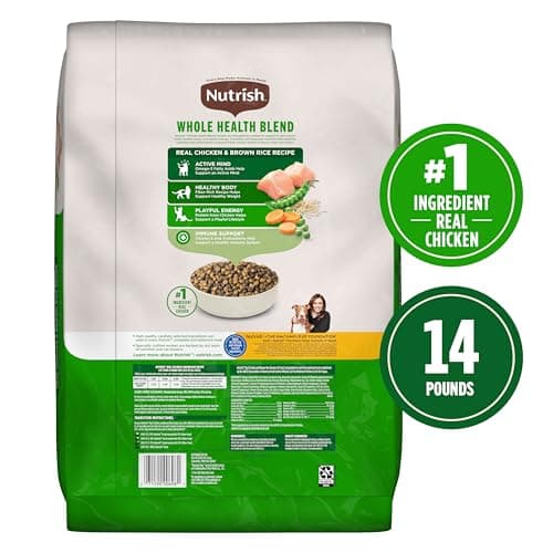 Nutrish Premium Natural Dry Cat Food, Real Chicken & Brown Rice Recipe, 14 Pounds (Packaging May Vary), (Rachael Ray Nutrish)