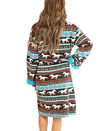 Horse Fair Isle LazyOne Ultra-Cozy Bathrobes for Women (L/XL)