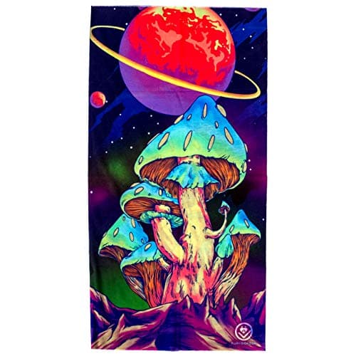 Premium Quality Seamless Bandana/Face Mask for Raves, Music Festivals, Dust, Multipurpose. Meteor Mushroom Design
