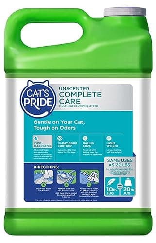 Cat's Pride Premium Lightweight Clumping Litter: Complete Care - Up to 10 Days of Powerful Odor Control - Hypoallergenic - Multi-Cat, Unscented, 10 Pounds