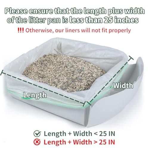 ANWA 40 Count Cat Litter Box Liners for Automatic Cat Litter Box and Litter Box Robot 4/5, Heavy-Duty, Extra Thick