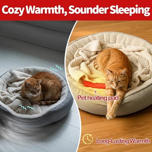 Gelbesty Original Pet Heating Pad Microwave, Snuggle Warming Safe Outdoor Newborn Kitten Puppy Pet Bed Warmer, Gel Reusable Heat Disc, Waterproof Heating Disk for Dog Cat Rabbit and Guinea Pig Gifts