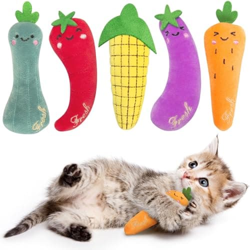 Best Catnip Toys 2025 – ETEKYER 5-Pack Vegetable Review
