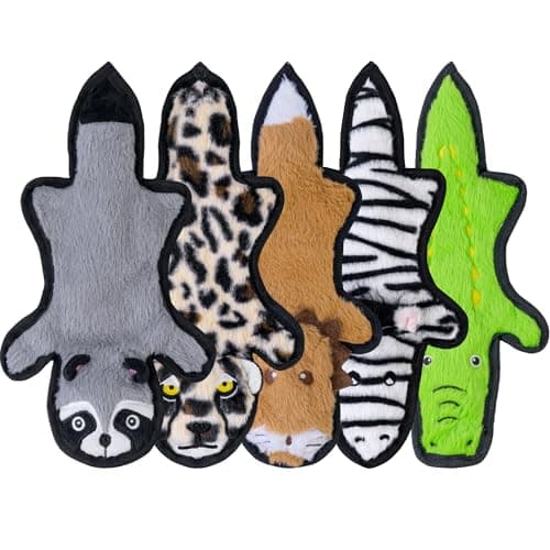 SHARLOVY Dog Toys Review: Durable No-Stuffing Crinkle Squeaky Plush for Aggressive Chewers