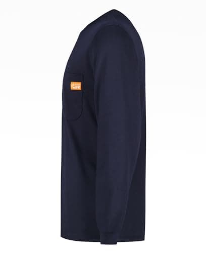 Titicaca FR Shirts Flame Resistant T Shirts 100% Cotton Men's Pre-Washed Navy Fire Retardant T-Shirts