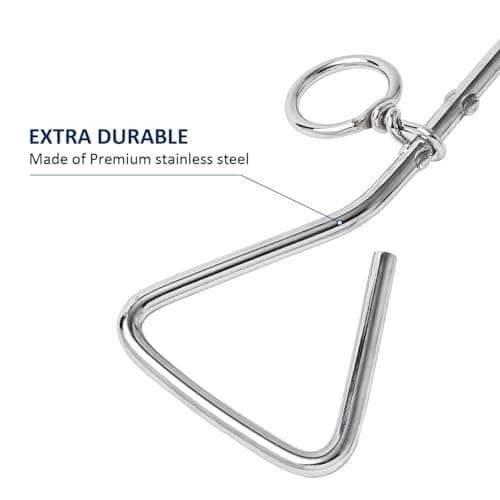 WePet Dog Tie-Out Stake, Durable Silver Spiral Anchorstake, Secure Outdoor Tethering for All Cable Leash Chain, Camping Yard, Rust-Resistant, Easy Installation, Medium, 16 Inch