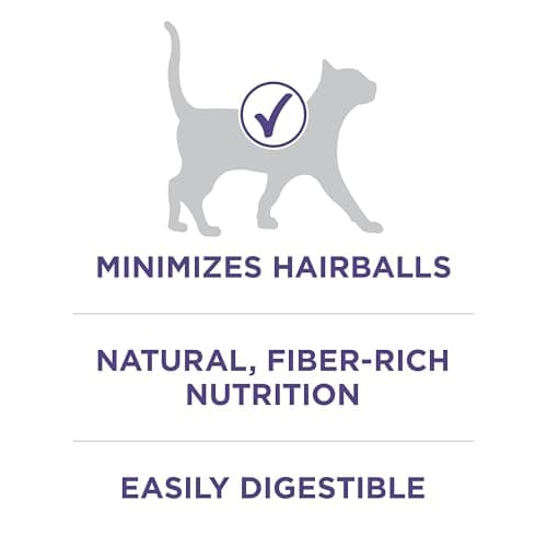 Purina ONE Natural Cat Food for Hairball Control, +PLUS Hairball Formula - 7 lb. Bag