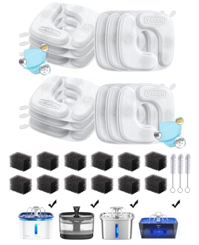 Veken Vattenfontän Filter Test: 12-Pack För Kattdrickor (2024)