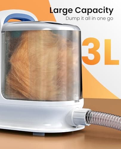 oneisall Dog Grooming Vacuum, 13000Pa Powerful 3L Dust Cup Pet Vacuum with Clipper Nail Grinder & Shedding Brush, 7 in 1 Dog Grooming Kits, Quiet, Large Capacity 3 Suction Levels, BM3