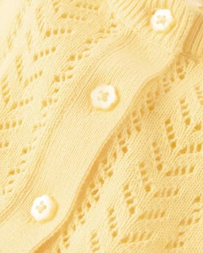 Gymboree,Girls,and Toddler Long Sleeve Cardigan Button Up Sweater,Pale Sun,5T