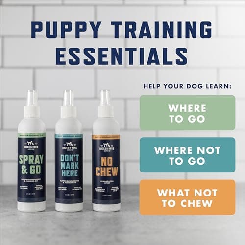 Rocco & Roxie No Chew Spray for Dogs, Bitter Dog Training Aid, Alcohol-Free Puppy Deterrent Formula with Calming Copaiba Oil, Safe Anti-Chew Solution for Skin, Furniture, Wounds & Plants - 8 oz