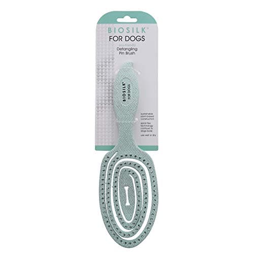BioSilk for Pets Eco Friendly Detangling Pin Brush for Dogs, Gentle Dog Grooming Brush Designed to Help Remove Knots and Tangles and Support Healthy Coats for All Dogs