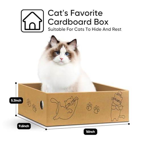 AGYM Cat Scratcher, 5 Packs in 1 Cardboard Box Cat Scratching Pad for Indoor Cats and Kitten, Cat Scratch Pad to Protect Furniture, Large Size