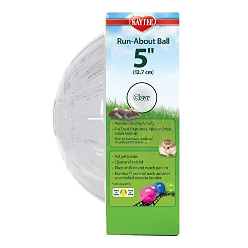 Kaytee 5" Clear Run-About Exercise Ball For Pet Dwarf Hamsters & Mice