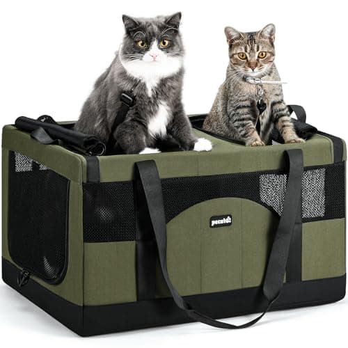 Pecute Dual Compartment Pet Carrier Review – Versatile Travel Crate for Cats & Small Dogs