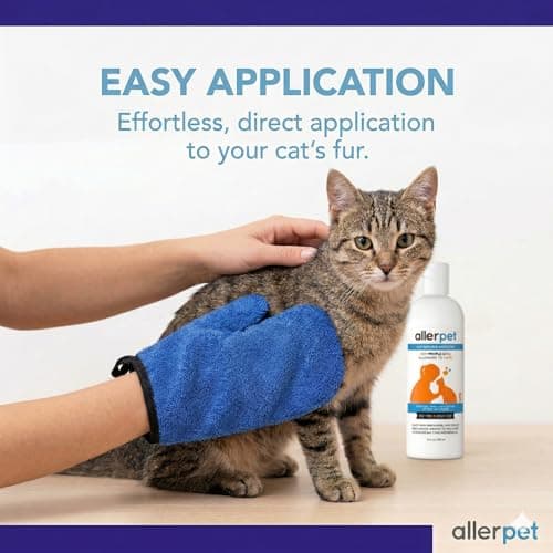 Allerpet Aloe Vera Free Cat Dander Remover - Pet Dander Allergy Relief, Natural & Safe Allergy Relief for Cats and Humans, Soothing Chamomile & Rosemary, Made in USA (12 oz)