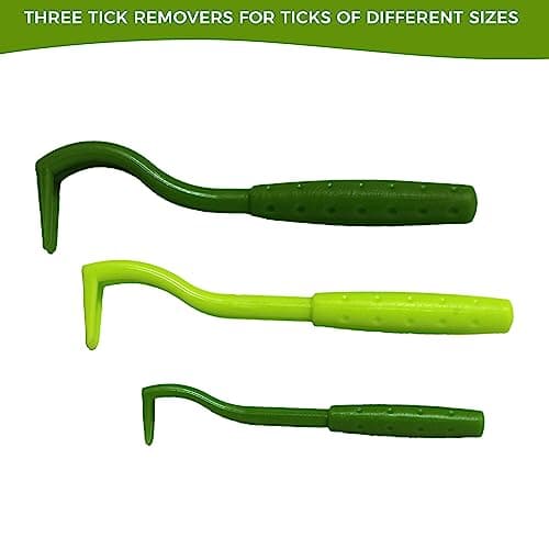 TickCheck Tick Remover Value 3 Pack - Tick Remover Tools + Tick Identification Card - for Humans, Dogs & Cats (1 Set)