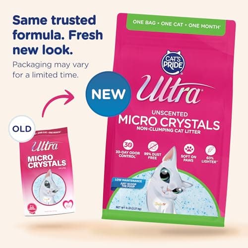 ULTRA MICRO CRYSTALS UNSCENTED PREMIUM NON-CLUMPING CAT LITTER, 5-LB BAG