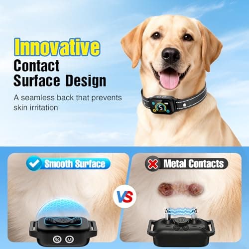 2 Pack Bark Collar, Smart Dog Bark Collar for Large Medium Small Dogs, Rechargeable Ultra-Light Training Collar with Beep Vibration, Anti Barking Device with 5-Level Sensitivity (Black)