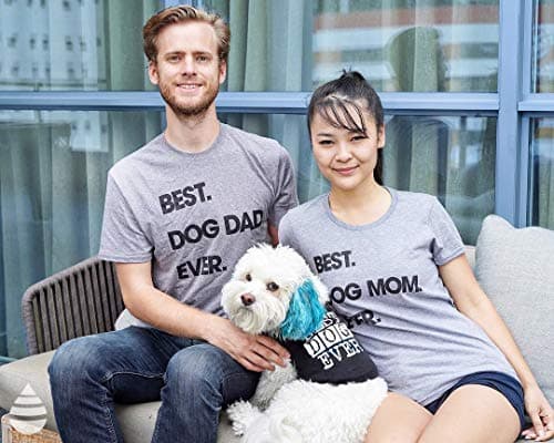 Womens Best Dog Mom Ever T Shirt Funny Mothers Day Puppy Lover Gift Hilarious Funny T Shirts Mother's Day Tops for Women Cool Dog Top Women's Novelty Tees Dark Grey M