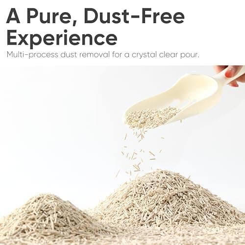 FUKUMARU Tofu Cat Litter - Natural Lightweight Unscented Cat Litter Pellets, Dust Free Quick Clumping, Effective Odor Control, Flushable, Low Tracking, 18 LBS (3 Packs)
