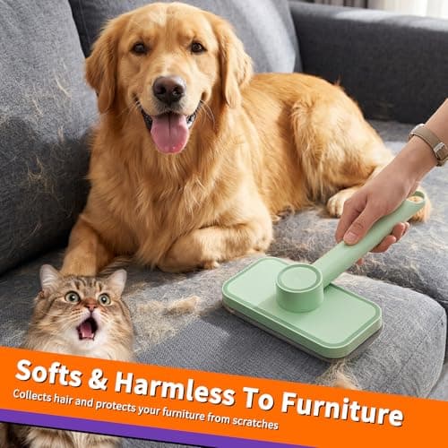 Rundik Pet Hair Remover – Reusable Lint Remover for Dog and Cat Hair Electrostatic Lint Brush Magic Pet Hair Removal Tool for Clothes, Couch, Carpet, Car, Rugs, Bedding, Fabric Furniture