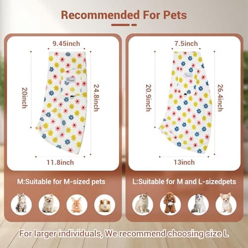 Yunpawpet Hands-Free Cat Sling Carrier, Ultra-Soft Polar Fleece Pet Sling for Small Dogs & Cats 3-14 lbs, Machine Washable for Indoor Snuggling & Outdoor Use (Large, Daisy)