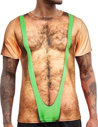 RAISEVERN Fake Muscle T-Shirt Met Kattenprint Review