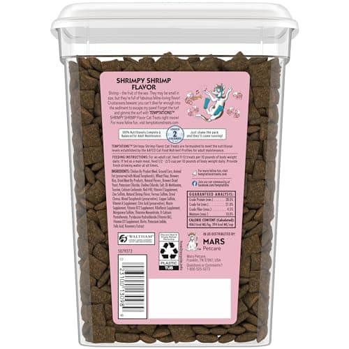 Temptations Cat Treats, Classic Crunchy and Soft Cat Treats, Shrimpy Shrimp Flavor, 16 oz. Tub
